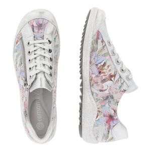 Remonte by Rieker Liv 02 Women’s Sneaker, Metallic/Multi Flower, EU 39 US 8/8.5
